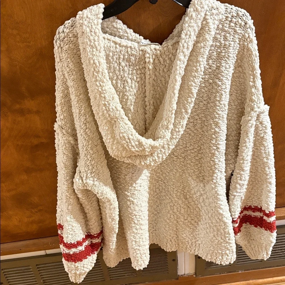 Zenana Outfitters Cream Textured Sweater over size. - Picture 6 of 11